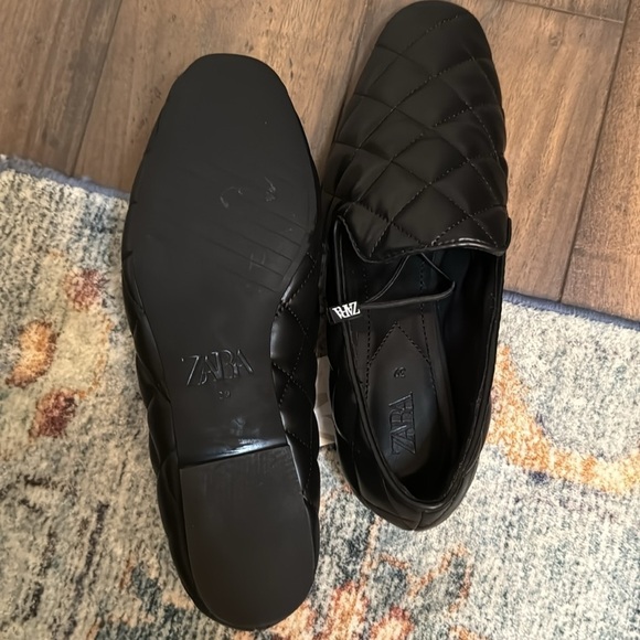 Zara black quilted loafers size 39 - Picture 7 of 8